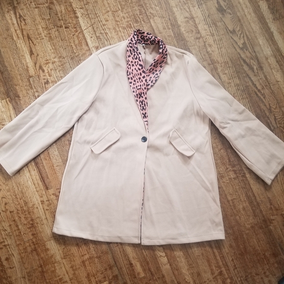 Leopard Print Knit Coat - Picture 1 of 7